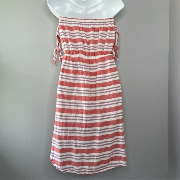 LOVERS + FRIENDS Dress Womens Size XS Striped Feminine Summer Beach Coastal - Picture 8 of 9